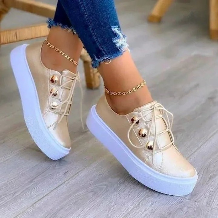 Maya | Stylish Orthopedic Studded Platform Sneakers