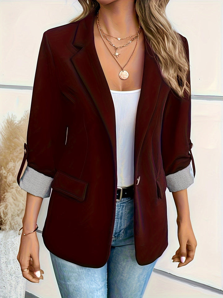 Alice | Lässiger und bequemer Blazer mit hochkrempelbaren Ärmeln