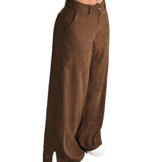 Nora | Pantaloni chic a vita alta e gamba larga con spacchi