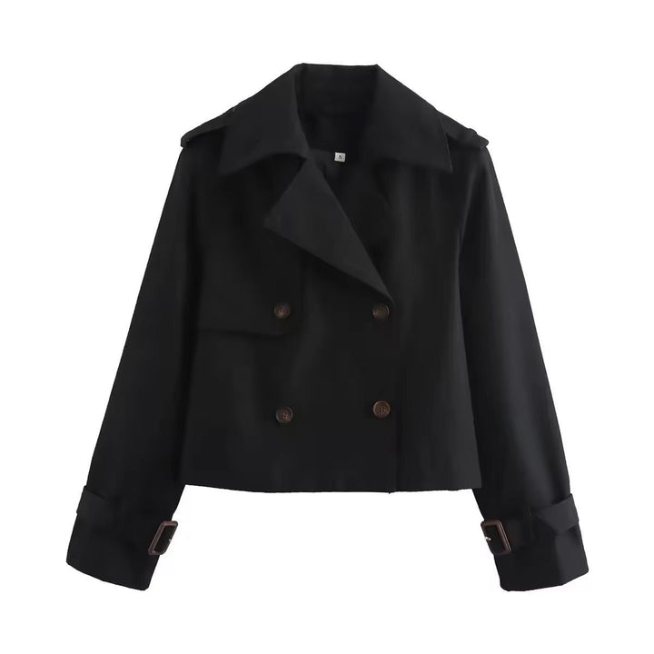 Sophie | Modern And Cropped Double Breasted Trench Coat