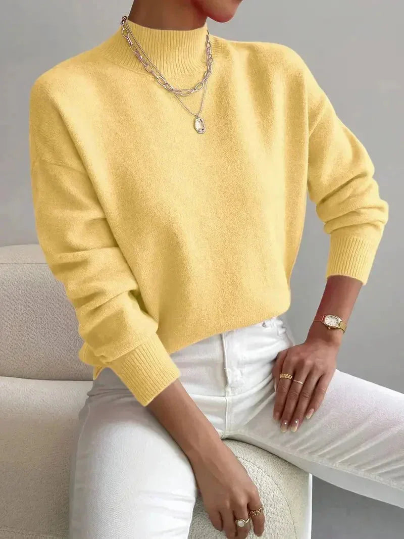Elena | Eleganter und bequemer Rollkragenpullover aus Strick