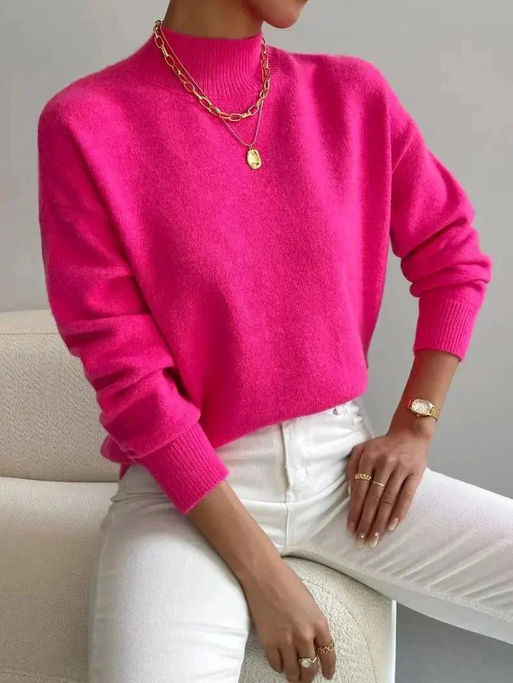 Elena | Eleganter und bequemer Rollkragenpullover aus Strick