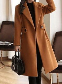 Camilla | Trench-coat long raffiné et élégant en mélange de laine